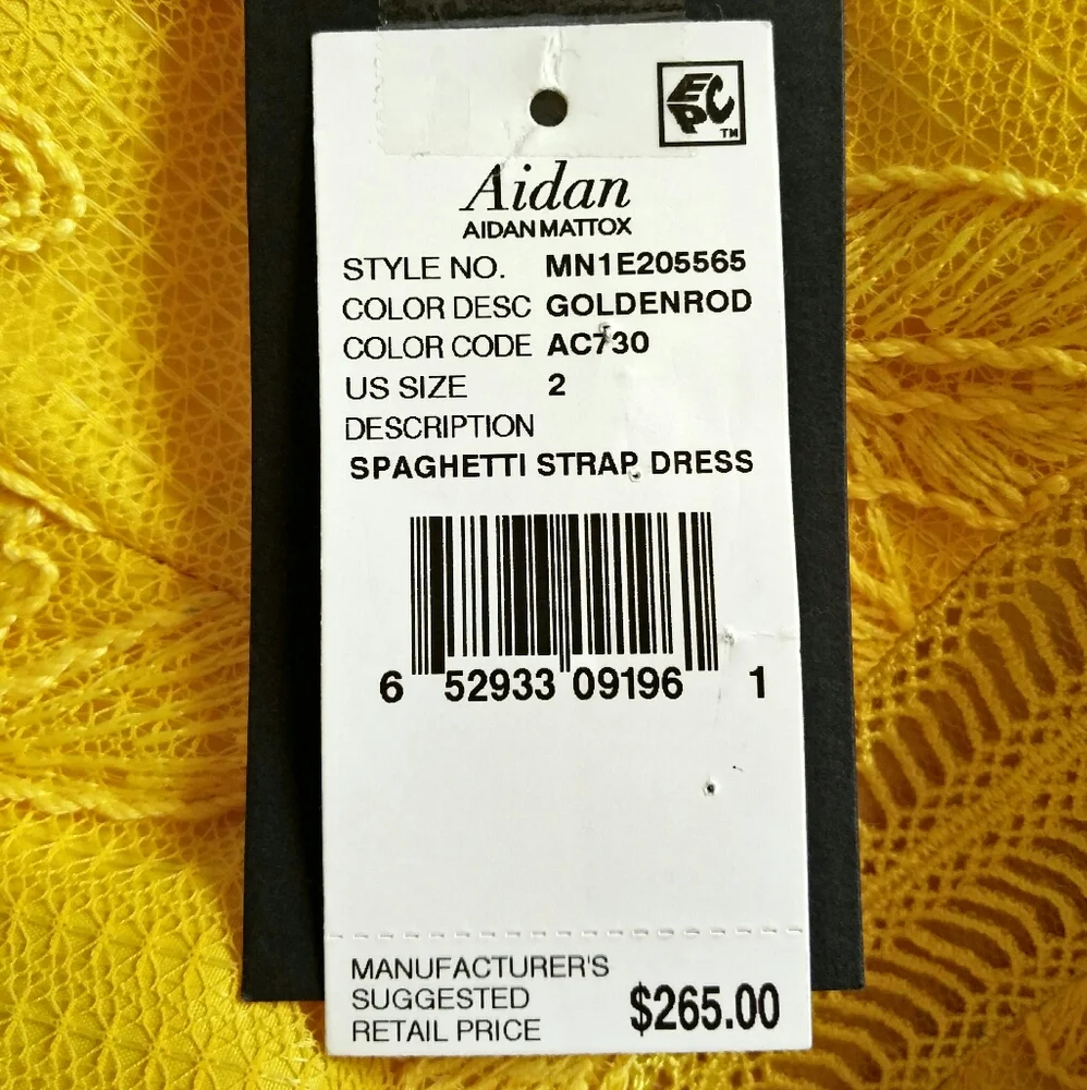 -NWT- Aidan Mattox Tiered Floral Lace Dress 2 - Picture 10 of 16